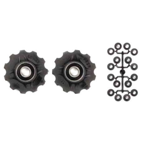 Ruedas de desviación 11 dientes 7-11V Negro 2 piezas