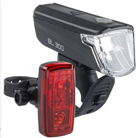 Foco de luz frontal LED B R BL300 1 LED 30 lux + vertiko 3 LED a.light 15 lux batería stvzo