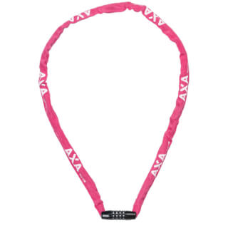 Candado de cadena Axa rígido código rcc 120x3,5 con funda de poliéster - rosa