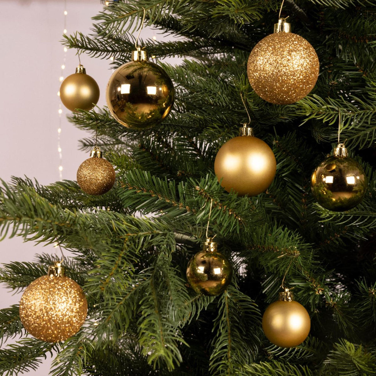 Decoris bolas de Navidad mezcla de plástico dorado 30 piezas