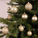 Decoris bolas navideñas plástico dorado claro mezcla de acabados 30 piezas