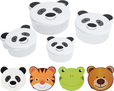 Juego de cajas de almacenamiento con forma de animales para niños 15x13x7cm - juego de 4