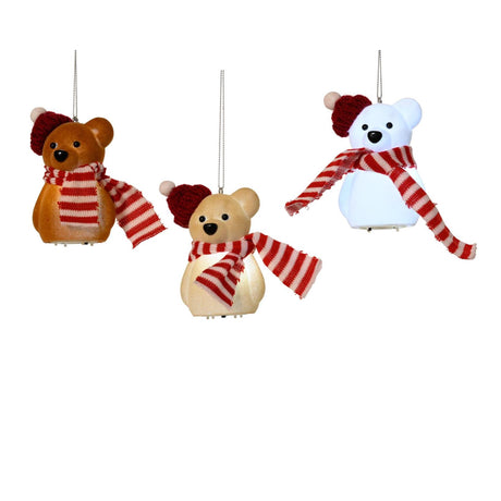 Lumineo led figuur beer kunststof 6,3x5,5x11cm 3 assorti