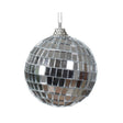 Decoris Bola navideña bola de discoteca de plástico plateado dia.6cm