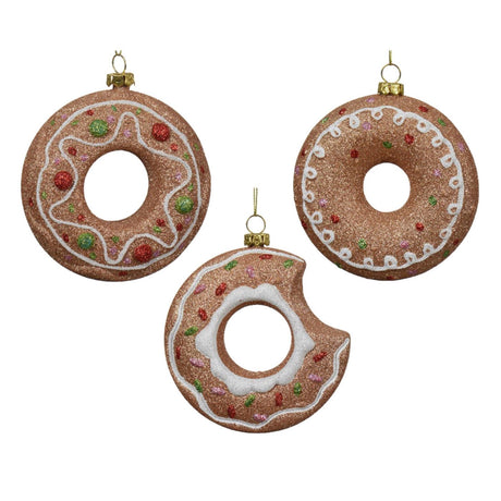 Decoris colgante navideño donut de plástico dia10x3,5cm