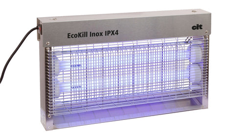 Ecokill productos caja mosca eléctrica acero inoxidable ipx4 2 x 15w