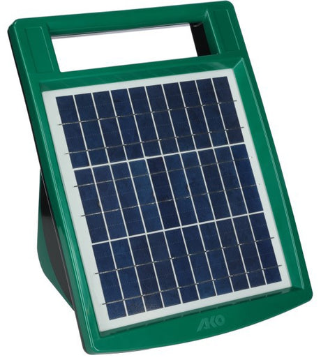 Energizador de cerca eléctrica sun power s500 de productos Ako con panel solar