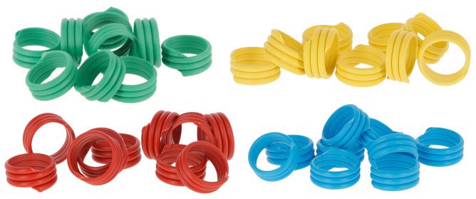 anillos de pollo 16mm rojo 20 piezas