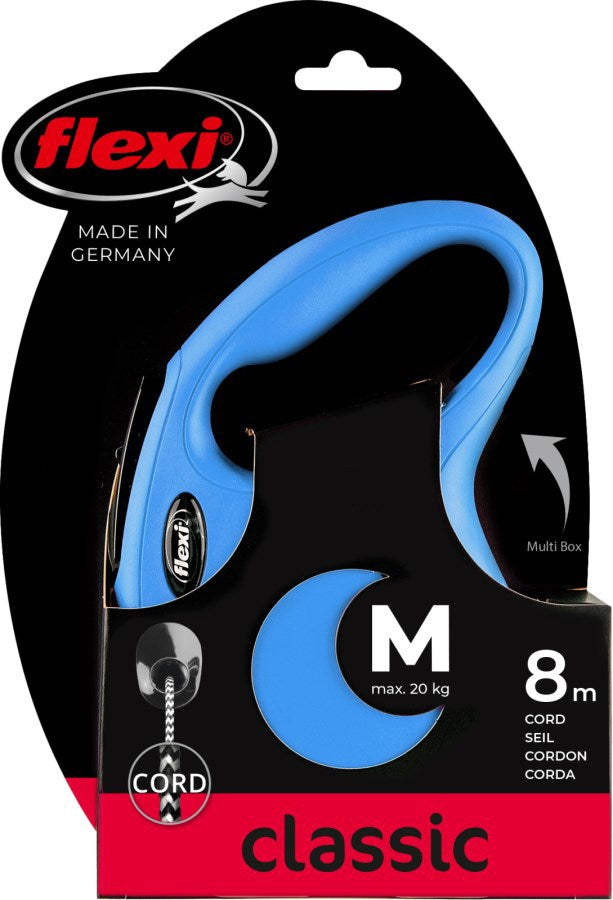 Productos línea flexi retráctil new classic cable azul m 8 metros hasta 20kg