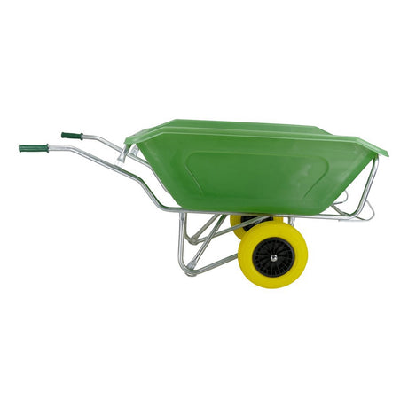 Fort productos carretilla f s 350l verde base galvanizada rueda 2 mm