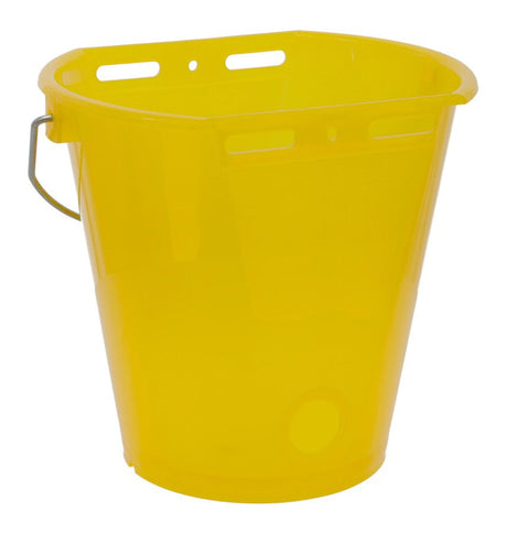 Productos cubo para terneros plástico aplanado desnudo amarillo transparente
