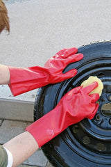 Keron productos guante pvc rojo 35cm