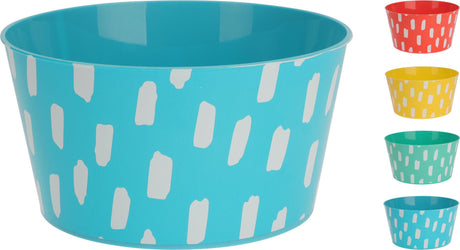 Excelente juego de cuencos para el hogar de 4 piezas de plástico de 750 ml con estampado