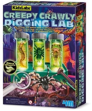 4m ciencia y juego - bicho espeluznante - kit de excavación y laboratorio - kidzlabs - 5 años