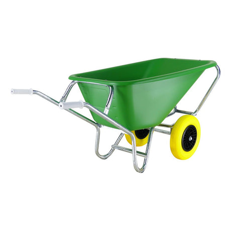 Fort productos carretilla f s 165l contenedor HDPE verde 2 ruedas nunca más gotea