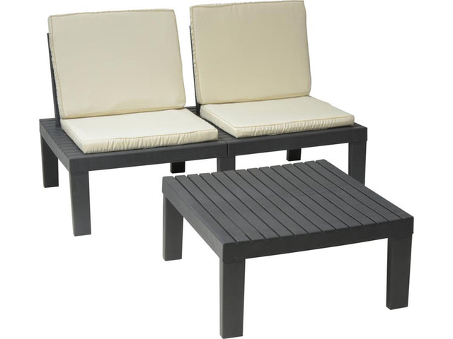 Conjunto de jardín profesional makerna con cojín.