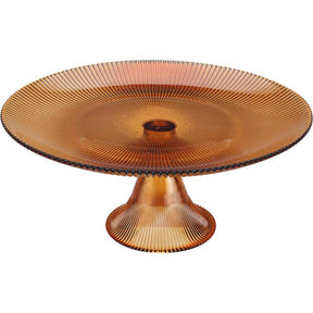 Plato para tarta Home Styling cristal 28cm ámbar