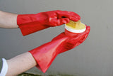 Keron productos guante pvc rojo 35cm