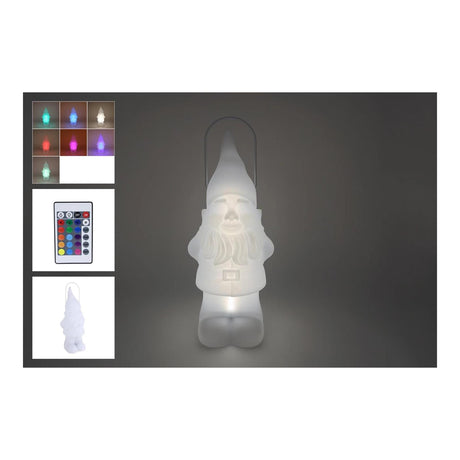 Linterna LED gnome solar m rc 7 colores plástico blanco 21,5x20x50cm