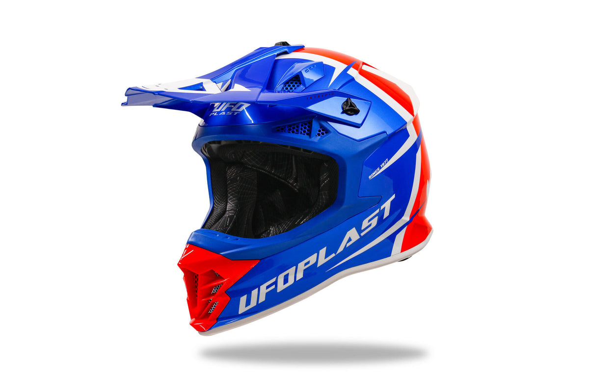Ufo plast casco motocross intrepid casco interpid m azul rojo