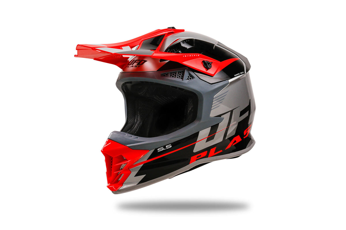 Ufo plast casco motocross intrepid casco interpid m gris
