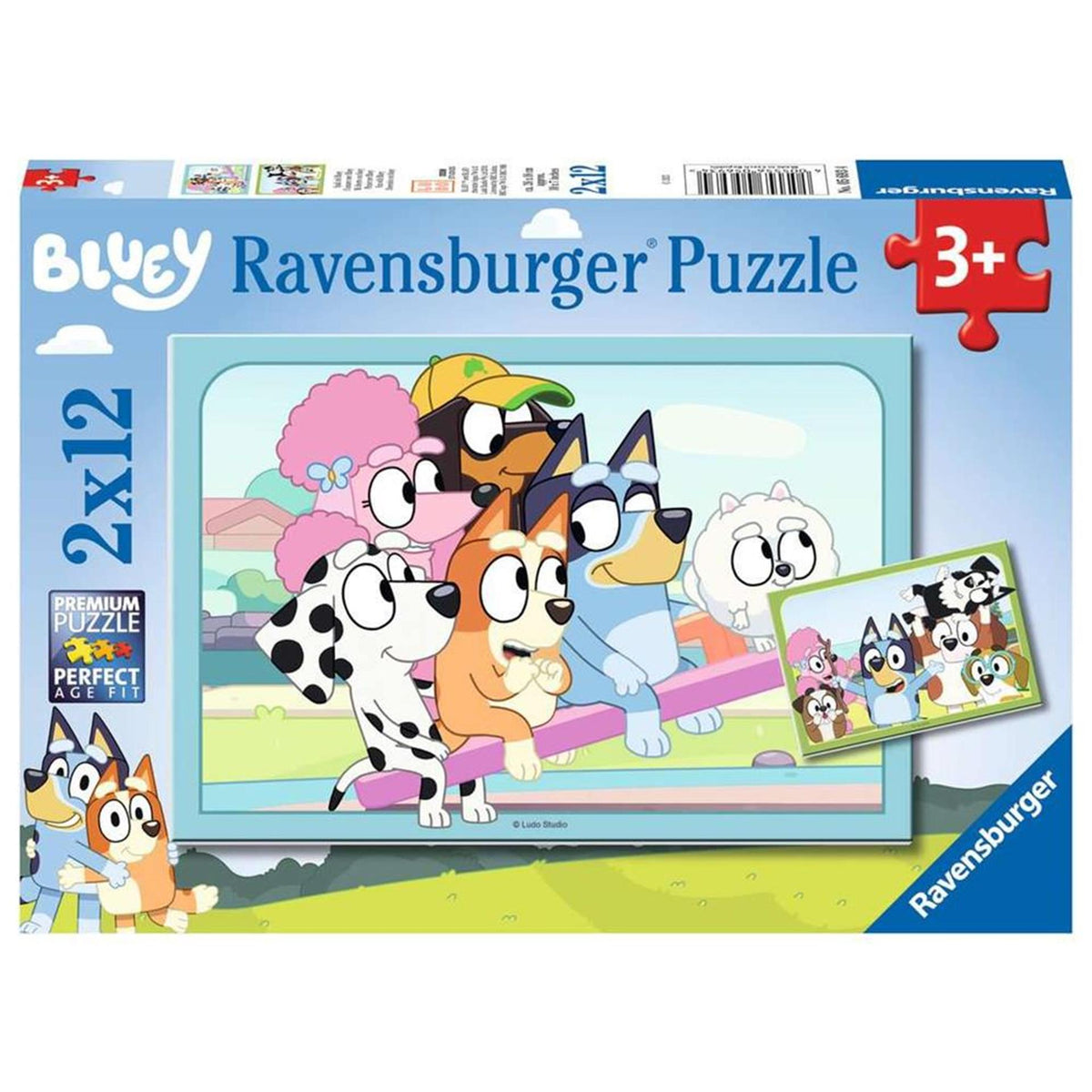 Ravensburger puzzle azulado 2x12 piezas