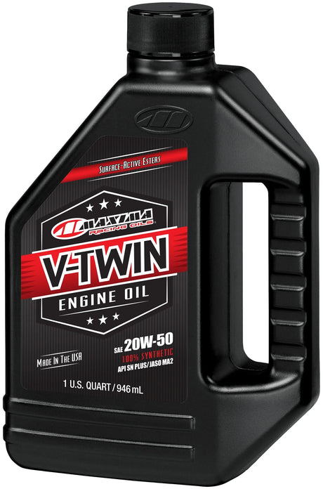 Aceites de carreras maxima aceite de motor v-twin totalmente sintético aceite de motor maxima v-twin totalmente sintético. 20w-50 946ml