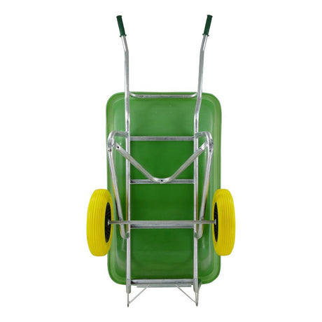 Fort productos carretilla f s 350l verde base galvanizada rueda 2 mm