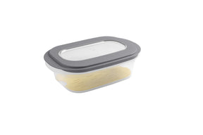 Sunware sigma home caja para quesos con bandeja 2 litros transparente gris oscuro 26,5x17,2x10,5cm