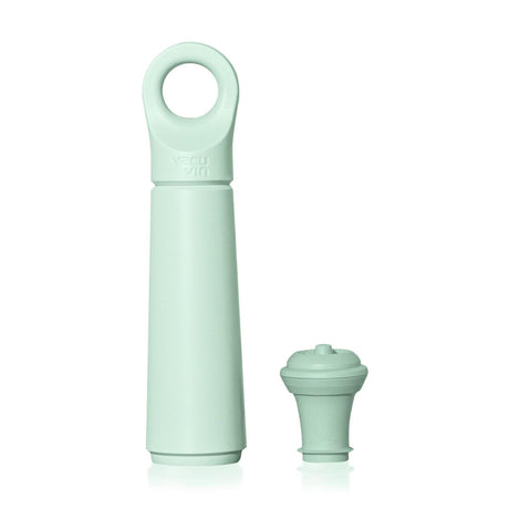 Bucle de bomba de vino Vacu fin – bomba de vino con tapón – sistema de almacenamiento al vacío – color jade – mantiene el vino abierto fresco hasta por 10 días