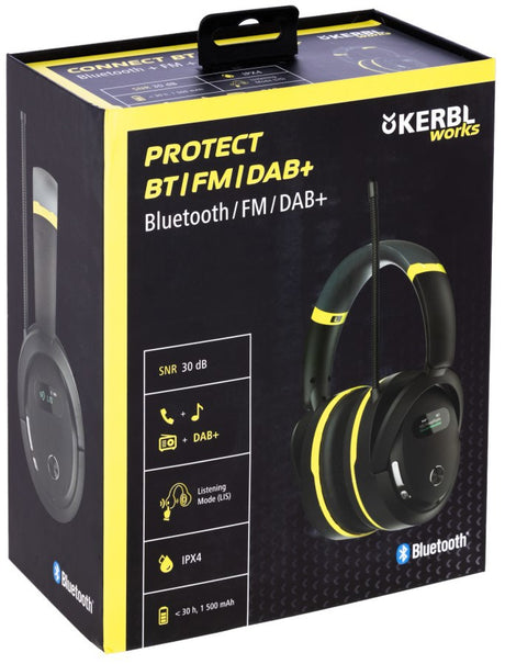 Las orejeras de los productos Kerbl funcionan protegidas con radio dabplus y bluetooth