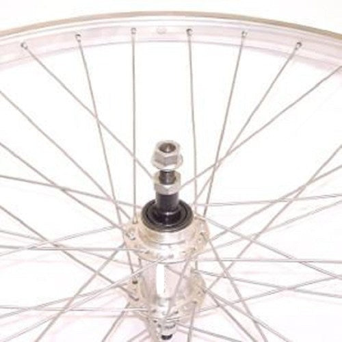 Rueda trasera Sunrace de 28 velocidades. radio de aluminio 13 pull basic silver buje de aluminio v.ax 7v
