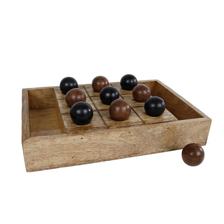 Cozydecor juego decorativo 'tic-tac-toe' madera 30x20x4,25cm
