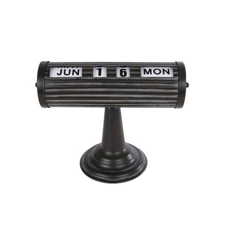Calendario Cozydecor metal negro 24,5x12x18,5cm