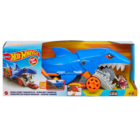 Mattel hot wheels tiburón remolque juego con 1 coche
