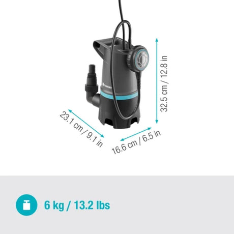 Bomba sumergible para aguas sucias gardena 20000 basic