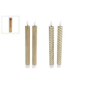 Cozydecor vela led luz móvil aaa oro 2.4x2.4x25cm