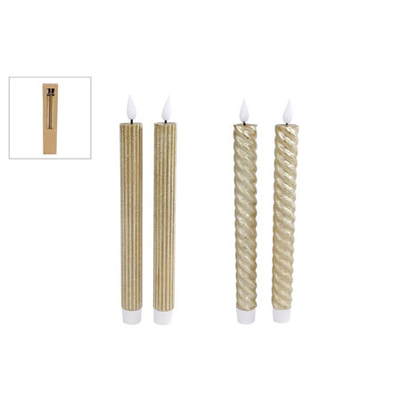 Cozydecor vela led luz móvil aaa oro 2.4x2.4x25cm