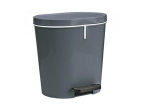 Sunware cubo de basura zamora con pedal 8 litros antracita 28,5x23x28,5cm