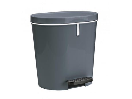 Sunware cubo de basura zamora con pedal 8 litros antracita 28,5x23x28,5cm