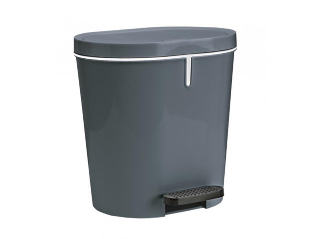 Sunware cubo de basura zamora con pedal 8 litros antracita 28,5x23x28,5cm