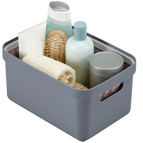 Sunware sigma caja de almacenamiento para el hogar 5l azul oscuro-gris 25,2 x 17,5 x 12,2 cm