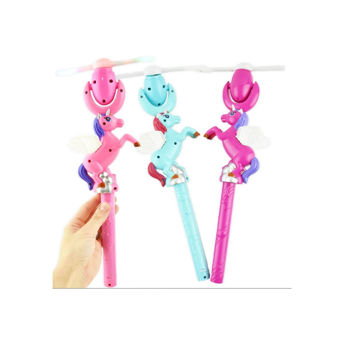 Spinner luminoso unicornio 50cm 3 surtidos