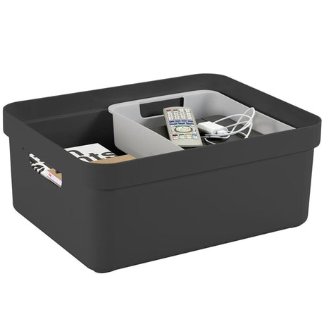 Sunware - sigma home caja de almacenamiento 24l antracita - 44,5 x 34,5 x 18 cm