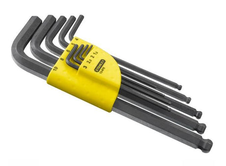 Stanley serie 1-13 - juego de llaves hexagonales - 9 piezas - 1,5-10 mm - extremo esférico