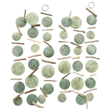 Boltze home guirnalda capiz fina 180cm verde