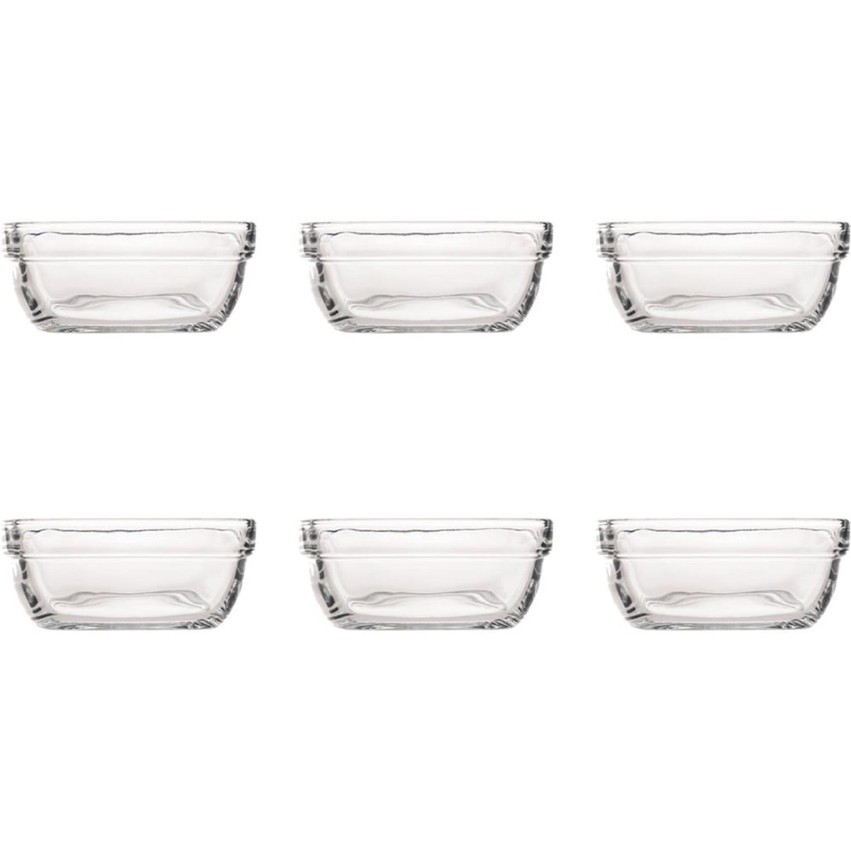 Duralex bol carre cuadrado vidrio duro 6 piezas 11x11x4,6cm