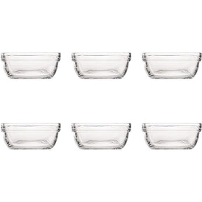 Duralex bol carre cuadrado vidrio duro 6 piezas 11x11x4,6cm