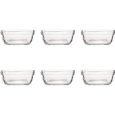 Duralex bol carre cuadrado vidrio duro 6 piezas 11x11x4,6cm