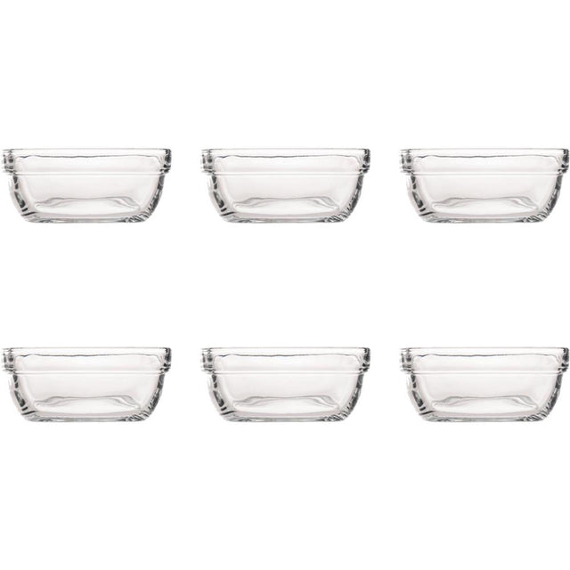 Duralex bol carre cuadrado vidrio duro 6 piezas 11x11x4,6cm